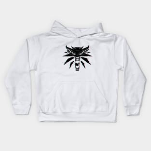 The Witcher 3 Logo Glitch Effect Black Kids Hoodie